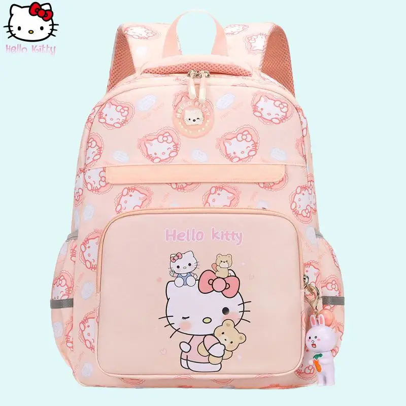 

Cartoon Anime Sanrio Hello Kitty New Kids Backpack Kuromi Kawaii Large Capacity Lightweight Spine Protection Fashion Schoolbag