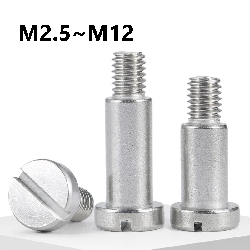 1~10Pcs 304 Stainless Steel Slotted Cap Head Roller Bearing Shoulder Screw M2 M2.5 M3 M3.5 M4 M5 M6 M8 M10 M12 Positioned Bolt