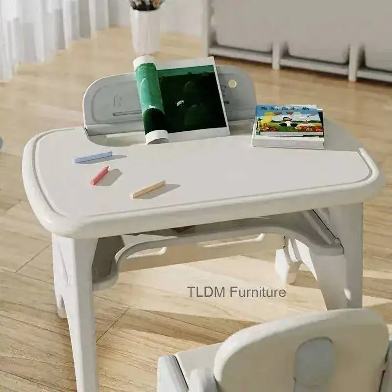 Bureau en plastique meubles pour enfants Table d'étude pour enfants maison maternelle jeu Table d'apprentissage et chaise ensemble jouet bureau p
