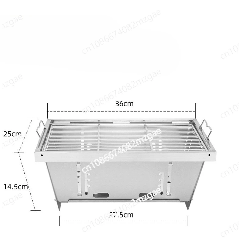 

Настольная печь IGT для кемпинга, портативный складной гриль из нержавеющей стали, угольный корпус, гриль, шампуры, карбоновая печь для барбекю