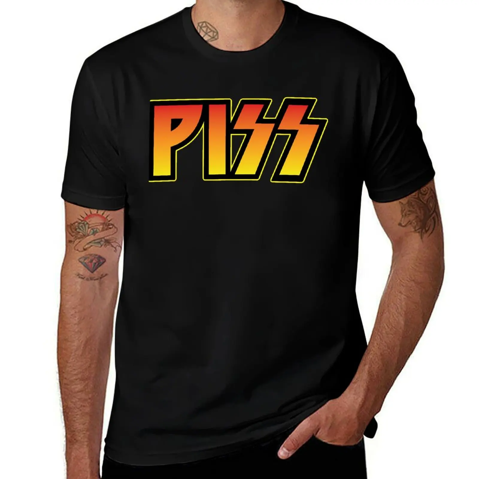 PISS Essential T-Shirt Casual Everyday Short Sleeve T-Shirt