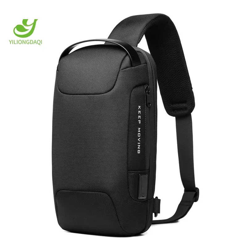 Shoulder Bag Men Fashion Multifunction Crossbody Bag on Shoulder Travel Sling Bag Pack Messenger Pack Chest Bag for Male