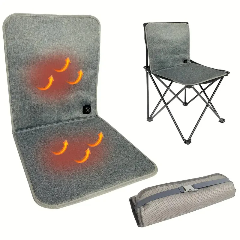 USB Heated Seat Cushion or Backrest for Office Chair, Polyester Heating Pad for Car, Home and Outdoor Use in Cold Weather