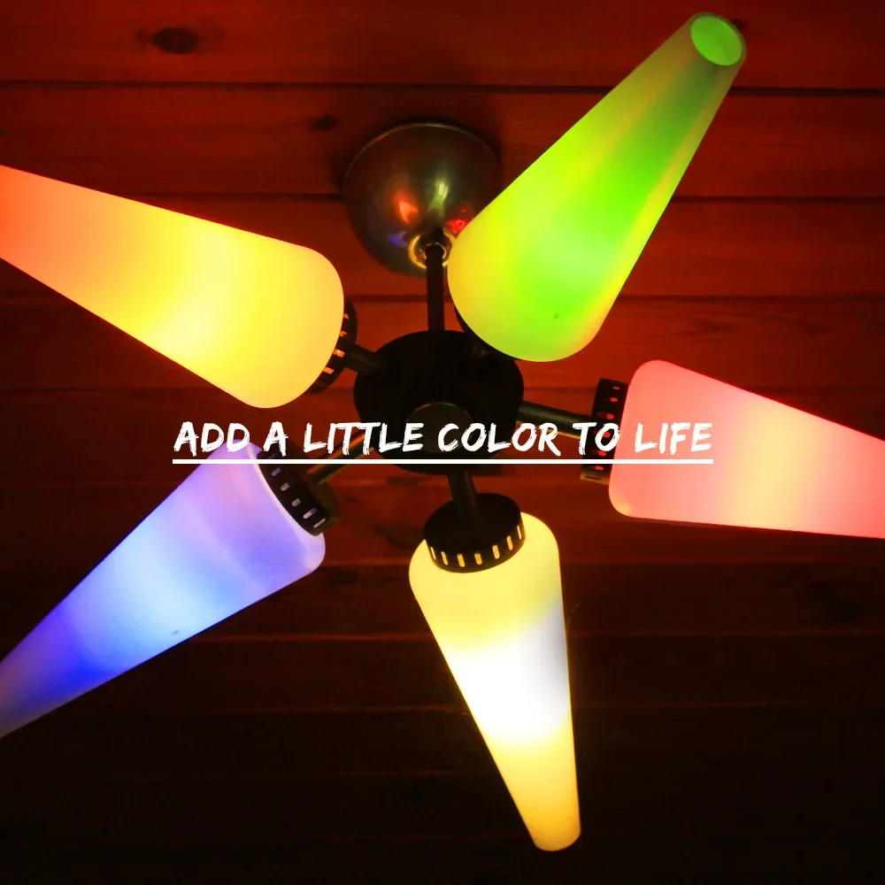 16 Color Changing E14 3W RGB LED Lamp Bulb 24Key Remote Controller Dimmable LED Candle Light For Stage Club Party AC 85-265V
