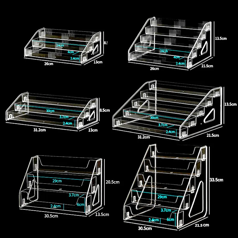 Acrylic Card Display Stand, Clear Display for Greeting Cards, Sports Cards, Postcards, Stickers & Brochures, Easy Snap-On