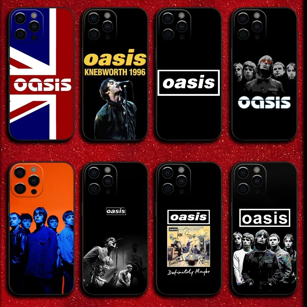 

Rock Band O-Oasis Phone Case For iPhone 16,15,14,13,12,11,Pro,X,XS,Max,XR,Plus,Mini Soft Black Cover