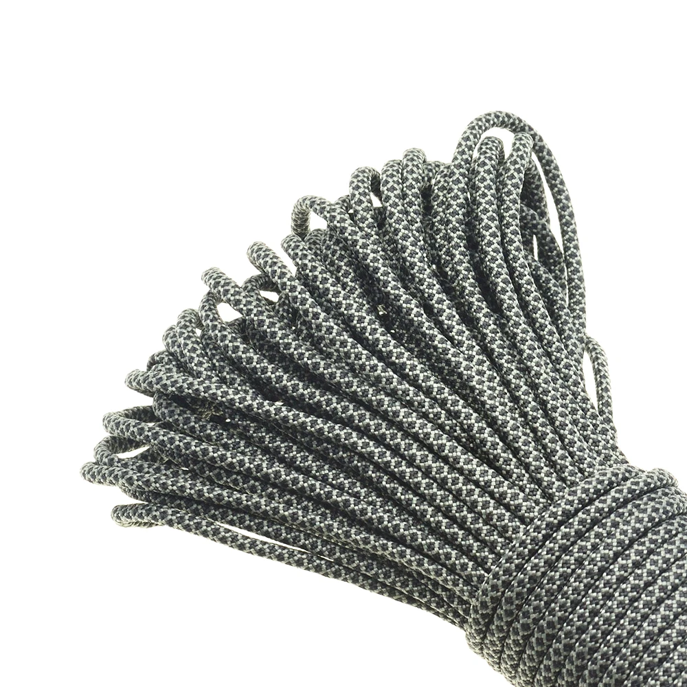 1Pcs 100FT 550 Paracord Parachute Cord Lanyard Mil Spec Type III 7 Strand Core For Climbing Camping Buckles Bracelet