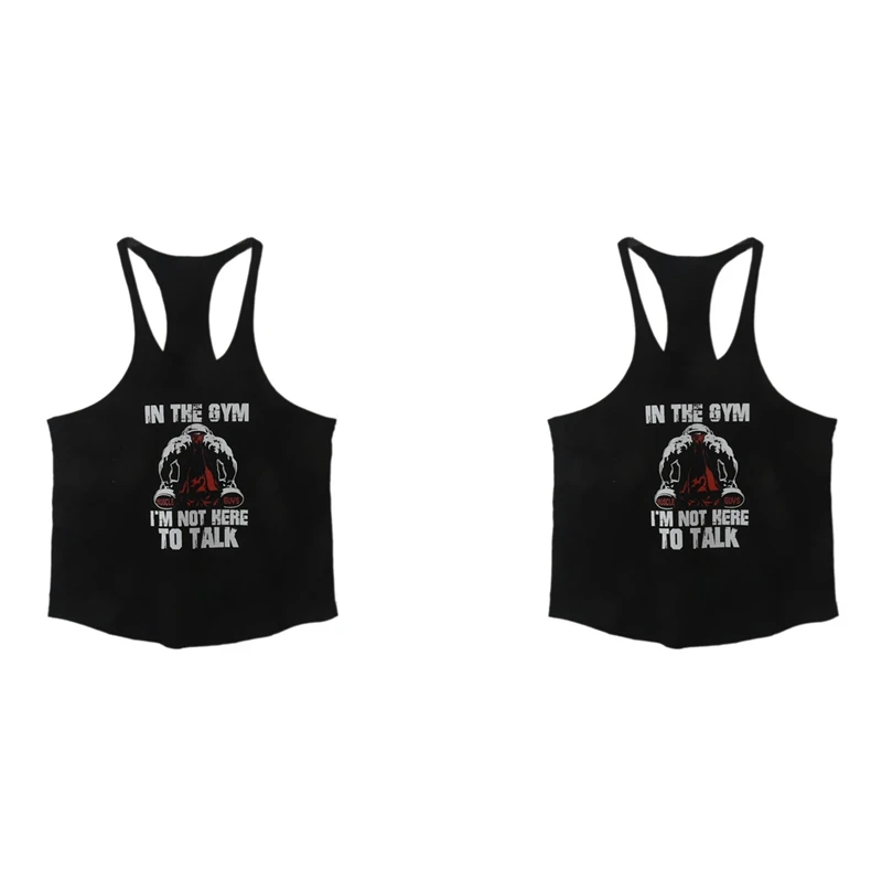 N75R-2X Muscleguys débardeur de gymnastique hommes vêtements de sport maillot de corps débardeur de musculation hommes vêtements de Fitness Y dos noir Xl
