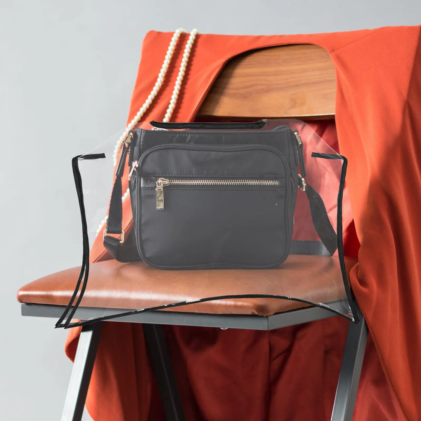 

Водонепроницаемый прозрачный чехол для сумки от дождя и пыли, портативный стильный защитный чехол для путешествий, шопинга и дома