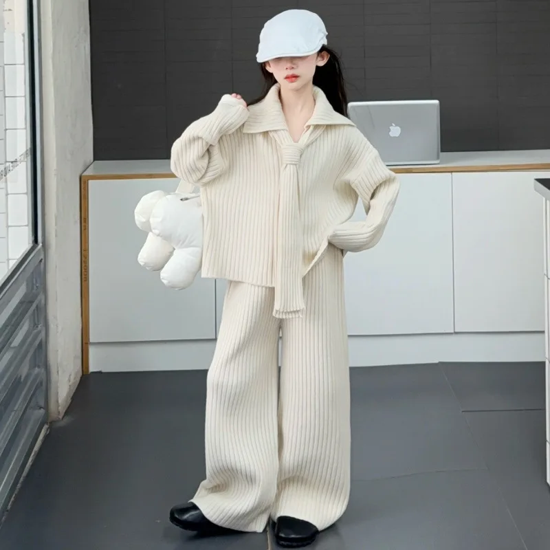 set-lavorato-a-maglia-per-ragazze-adolescenti-autunno-junior-girl-maglione-a-maniche-lunghe-con-risvolto-ragazza-per-bambini-pantaloni-a-gamba-larga-ragazza-della-scuola-vestito-a-due-pezzi