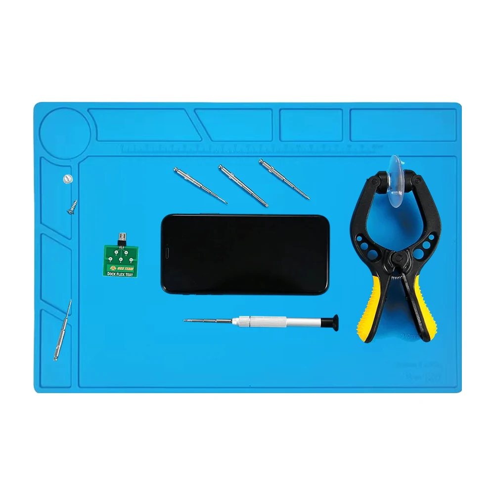 

Silicon Insulation Repair Pad Anti-static Heat-Resistant Work Pad Desk Platform Magnetic Repair Work Mat BGA Soldering Station