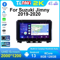 For Suzuki Jimny 2019 2020 2021 2022 Carplay GPS Navigation Multimedia Player 8+128G 2000*1200 Screen Android Auto Car Radio
