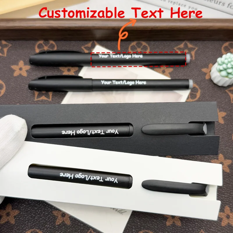 25/60/100 Sets Personalisierte Gelstifte mit Papierbox Individuelles Logo Geeignet für Büro und Hochzeit Studenten Großpackung Werbegeschenk – Detail 4