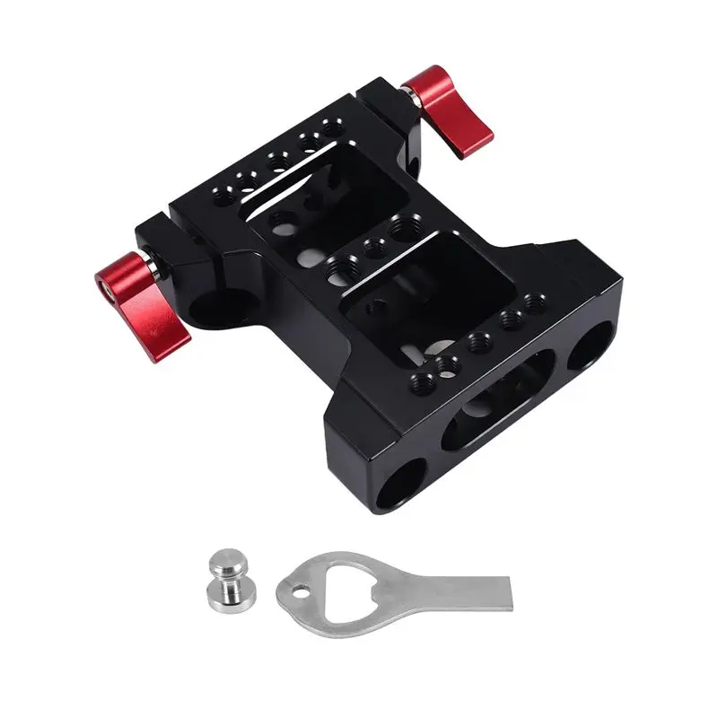 Efficient Multifunction Camera Base Plate With 15Mm Rod Rail Clamp For Dslr Camera Shoulder Rig Support Accessories
