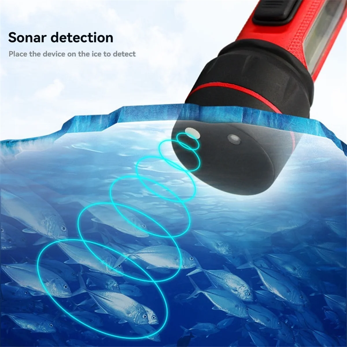 

HOT!F12 Wireless Fish Finder Echo Sounder 90M Depth Portable Waterproof Sonar for Winter Ice Fishing