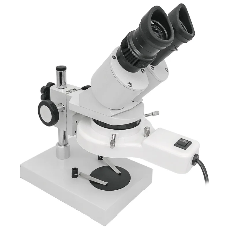 20X 40X Stereo Microscope with Illuminated Industrial Soldering Repairing Tool for Mobile Phone Watch Clock Repairing PCB