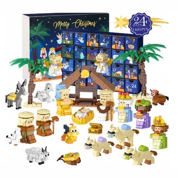 Žhavá vánoční série Adventní kalendář Dárková krabička pro děti 24denní odpočítávací kalendář Box Vánoční stromeček Cihly Model Vánoční dárek 12 nejlepší prodej Adventní kalendář Minecraftu - №5