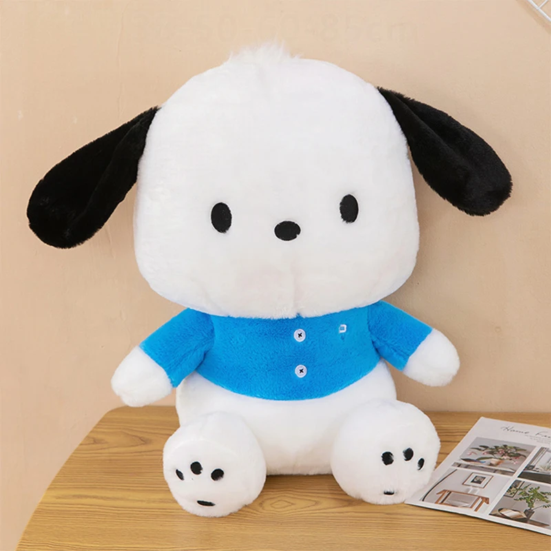 

Japanese style cartoon Pug dog plush toy large cute white puppy stuffed animal baby doll gift for kids birthday Xmas present