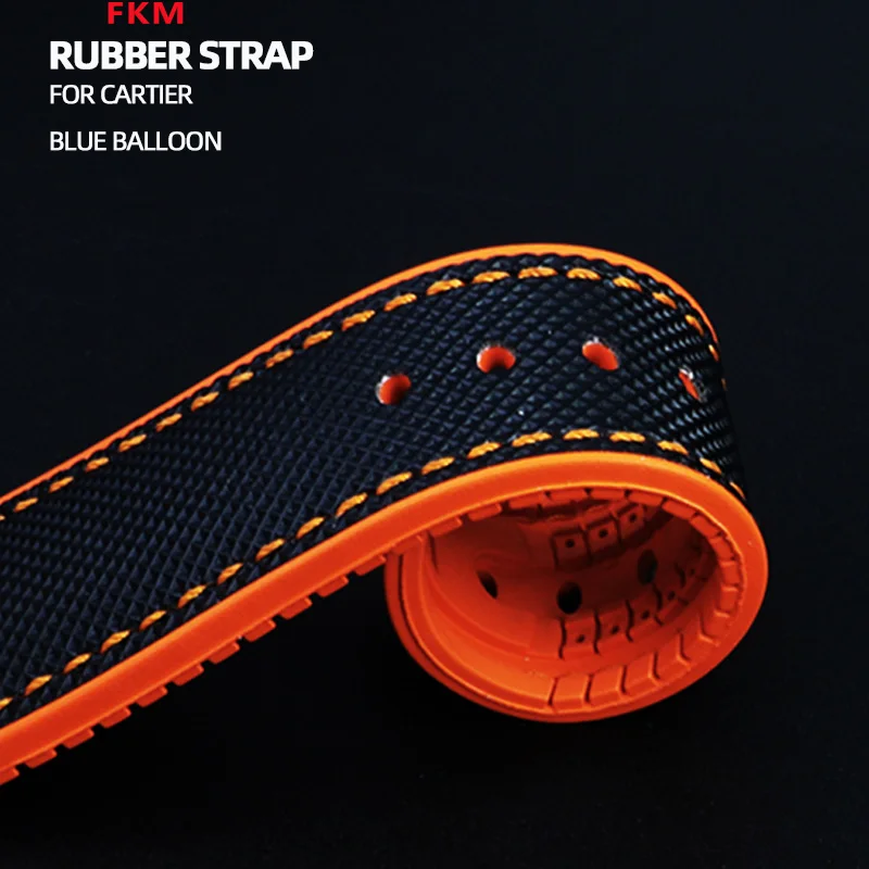 Correa de reloj de goma fluorada azul de 22mm para Swatch X Blancpain Five Oceans for Fifty Fathoms, correa de reloj deportivo para hombres y mujeres + herramientas