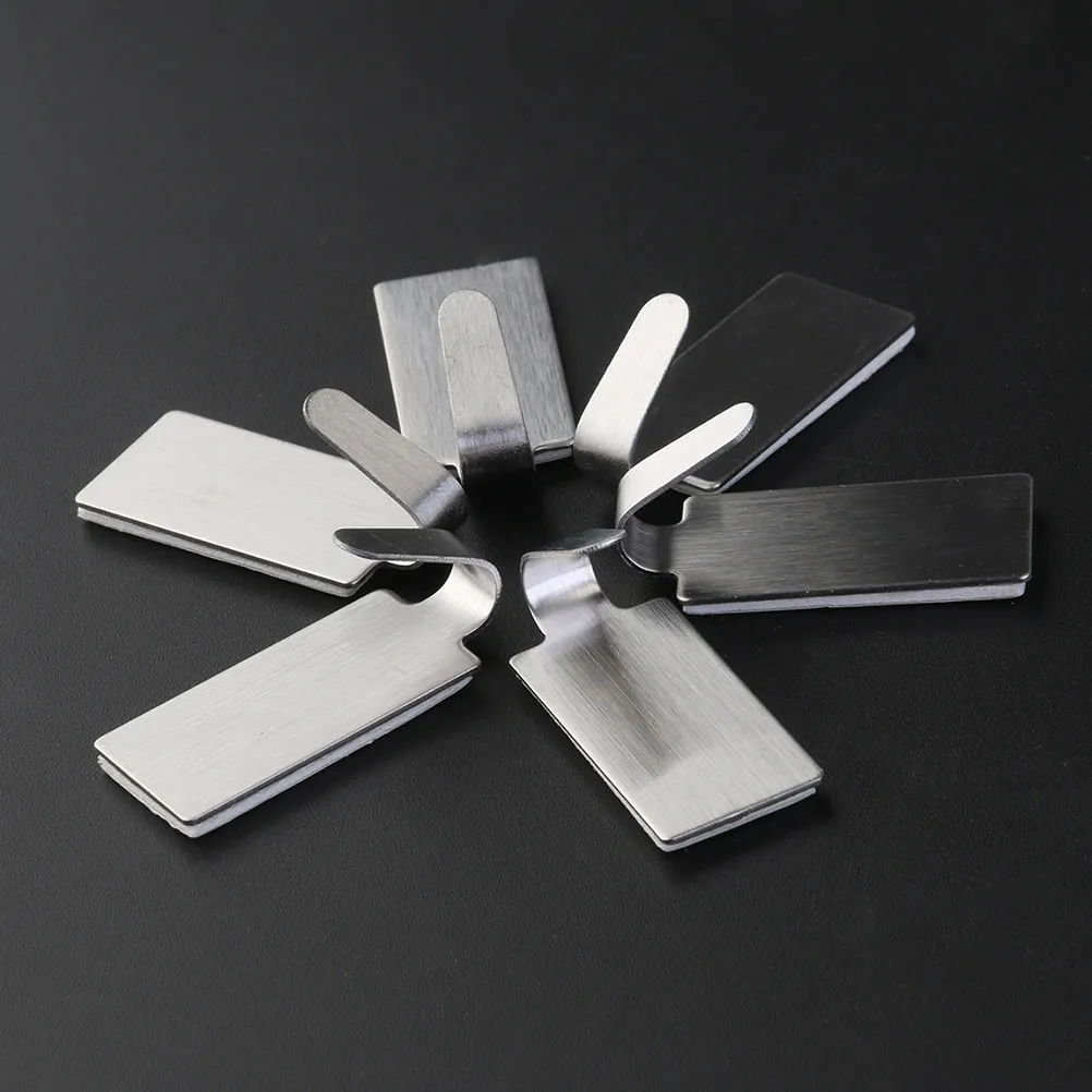 

24 шт. самоклеящихся настенных крючков из нержавеющей стали без сверления, органайзер для кухни, ванной, балкона, для полотенец