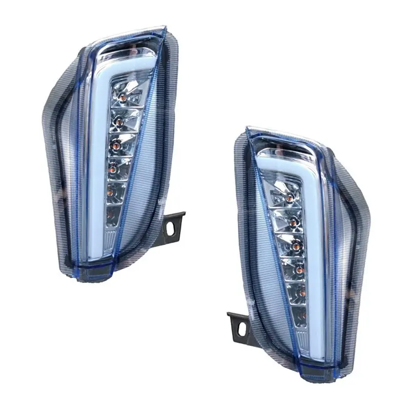 AT92-Front Bumper Fog Lamp LED DRL Daytime Running Light Turn Signal For Toyota Prius ZVW30 2011-2013 Accessories