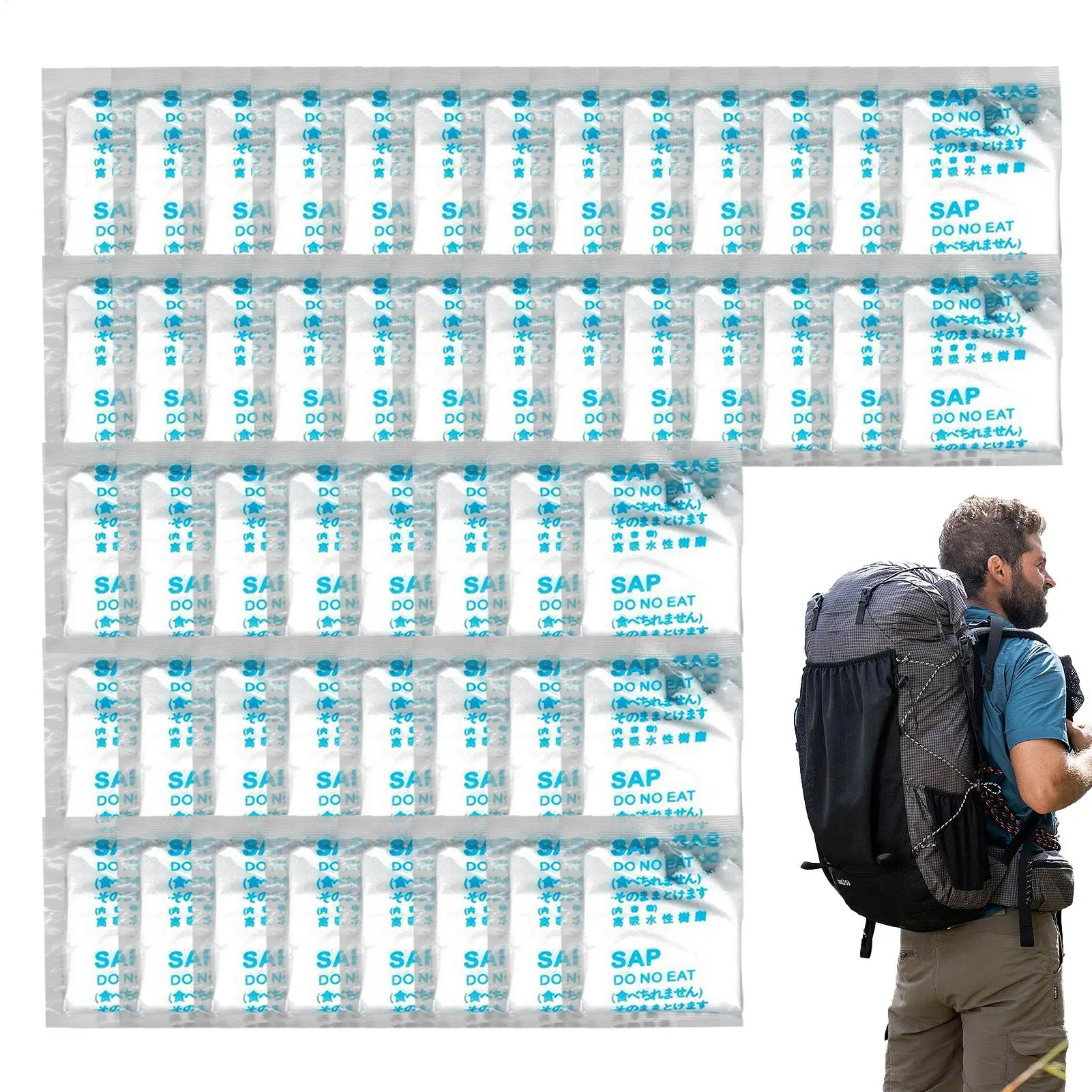 

Portable Toilet Powder 50pc Urine Absorbent Powder Solidifier Odor Eliminator Quick Drying Gel for Camping Mountaineering Travel