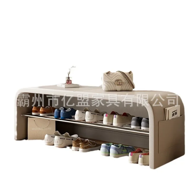 Shoe change stool Light luxury high-end shoe change stool Seated shoe cabinet   Door  change  Fitting r