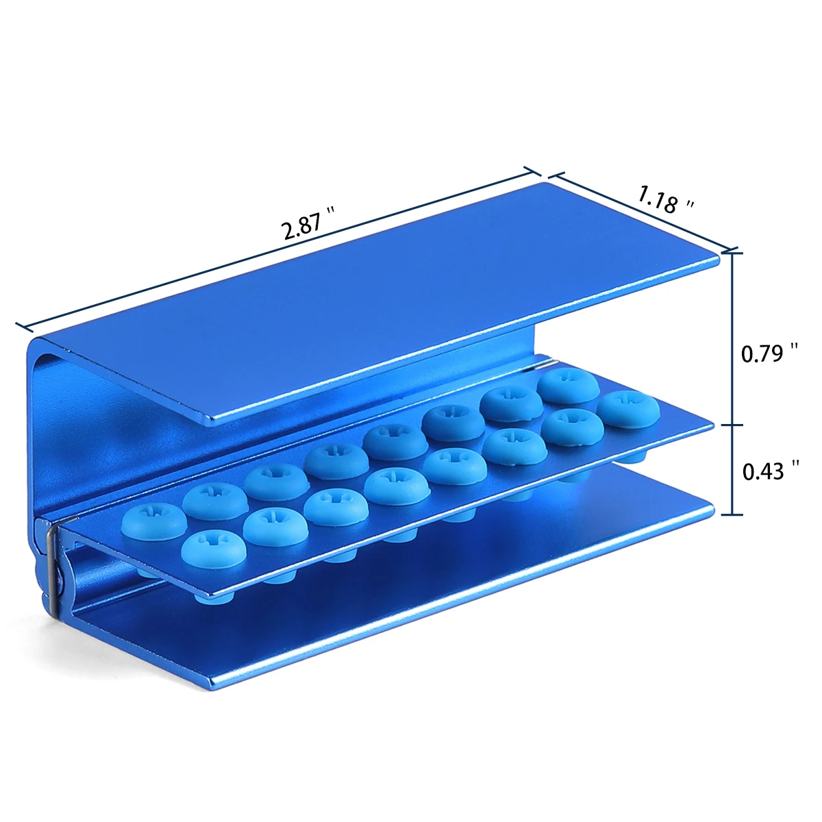 AZDENT Dental Bur Box Bohrerhalter mit 16 Löchern und Silikon für FG RA Bohrer, Zahnmedizinische Instrumente – Detail 3