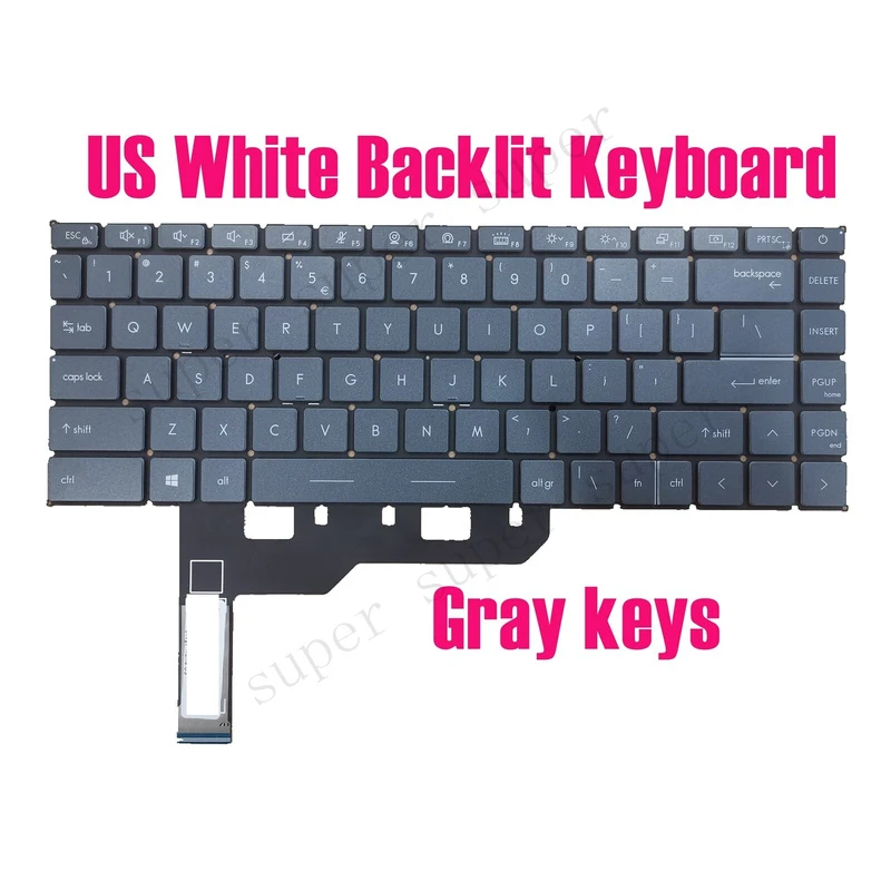 

SSS+ US White Backlit Keyboard for MSI Modern 15 A4M(MS-155K) Modern 15 A5M(MS-155L)