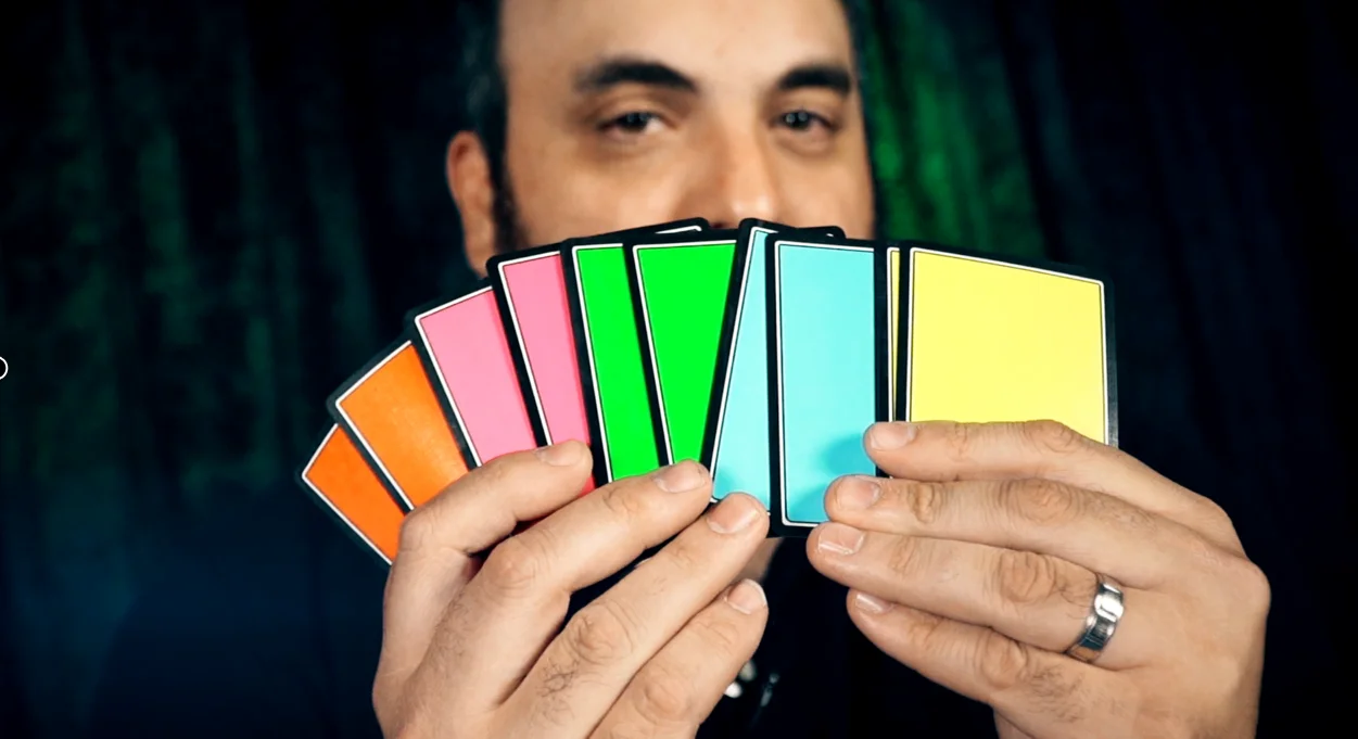 Color Sync by David Jonathan Card Magic Tricks ESP Matching Mentalism Prediction Gimmick Magician Mind Reading Magic Props Fun