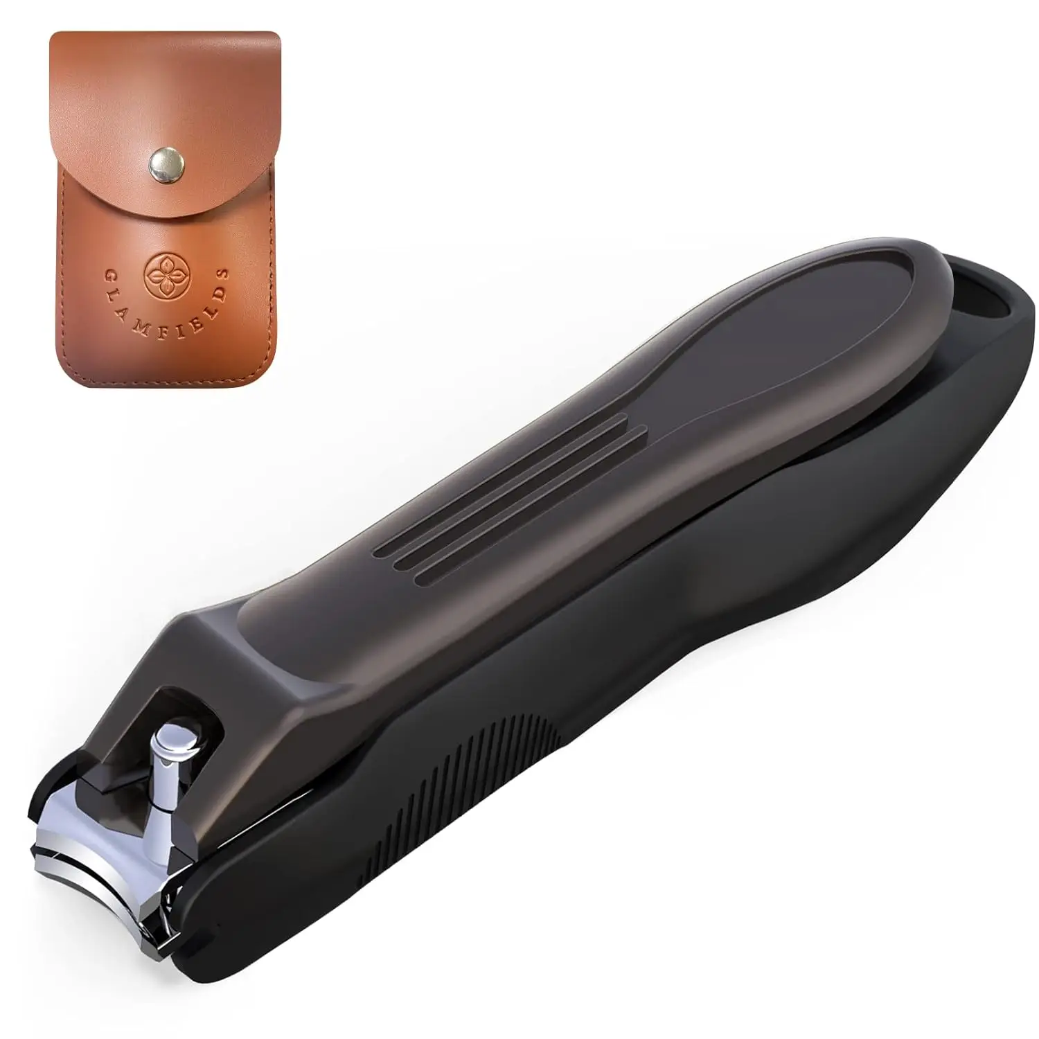 

Large Nail Clippers with Anti-Splash Box, Detachable Easy Clean, Stainless Steel, for Men & Women, Leather Case