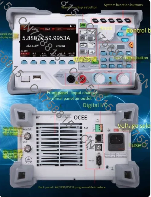 DC electronic load (single channel, 150 V/40 A/15 kHz/200 W)，For Regor DL3021 programmable