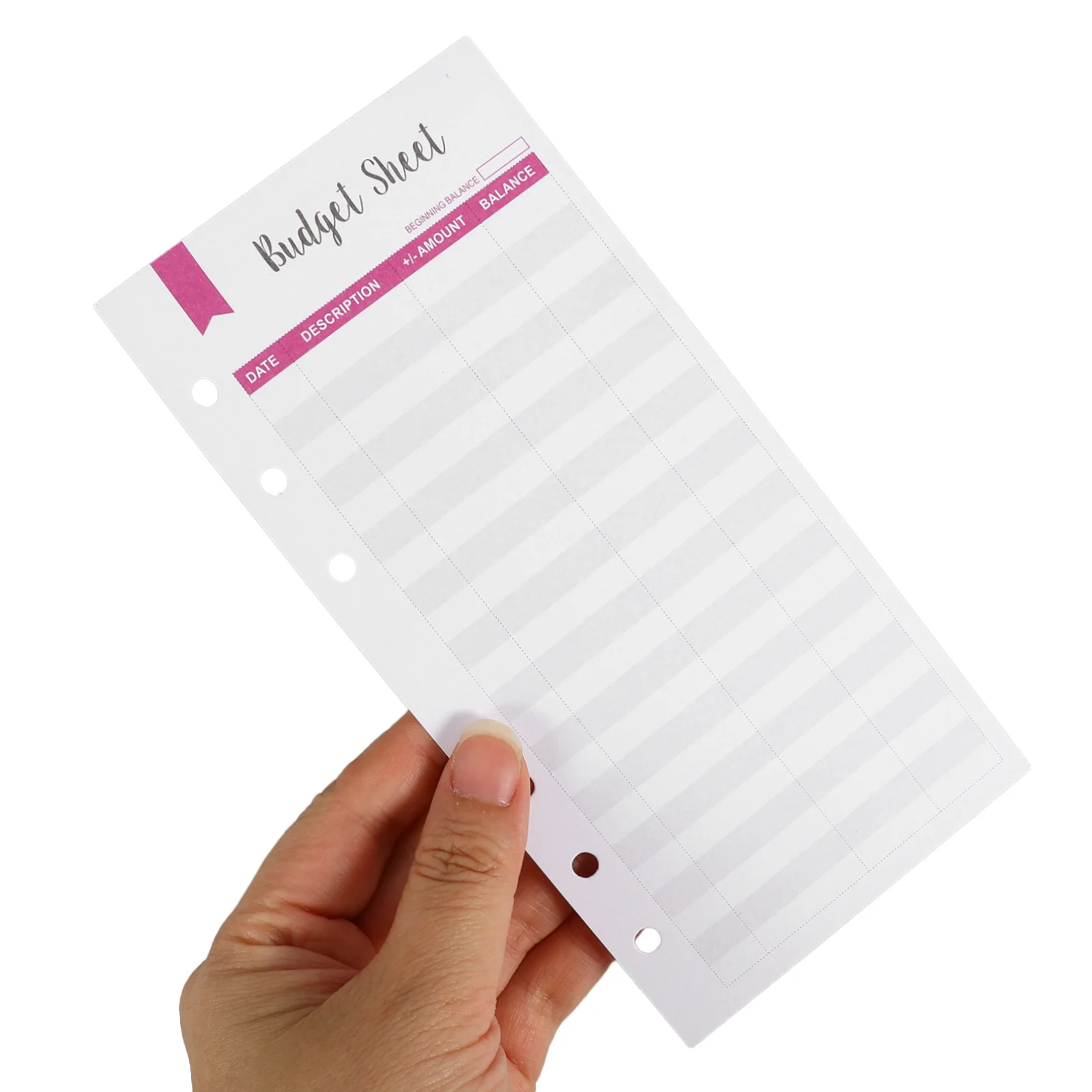 12pçs folhas de orçamento perfuradas com 6 furos a6 recarregáveis planejador de orçamento de dinheiro papel material de escritório acessórios de escritório