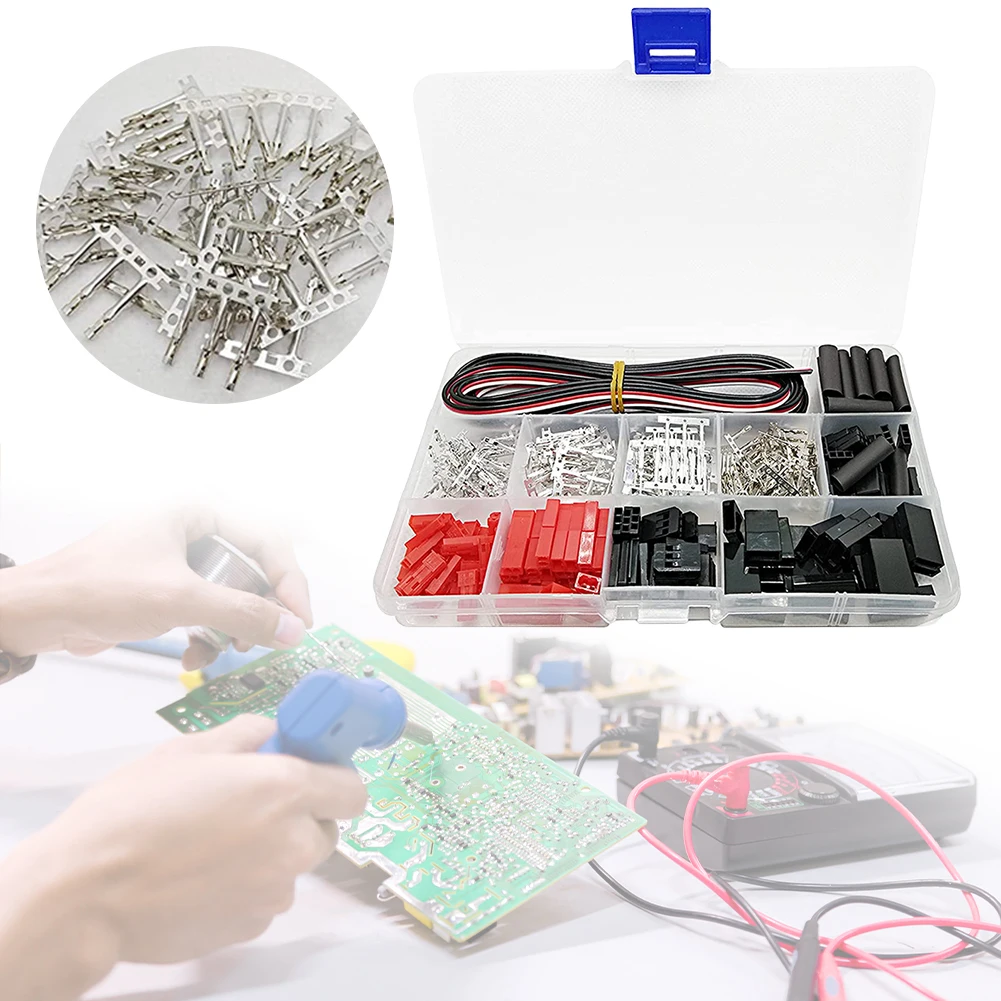 400pcs Connector Male/Female Plug 22AWG Wire for JR JST SYP Futaba Male Female Jumper Cable Plug for RC Robot Airplane Car Servo