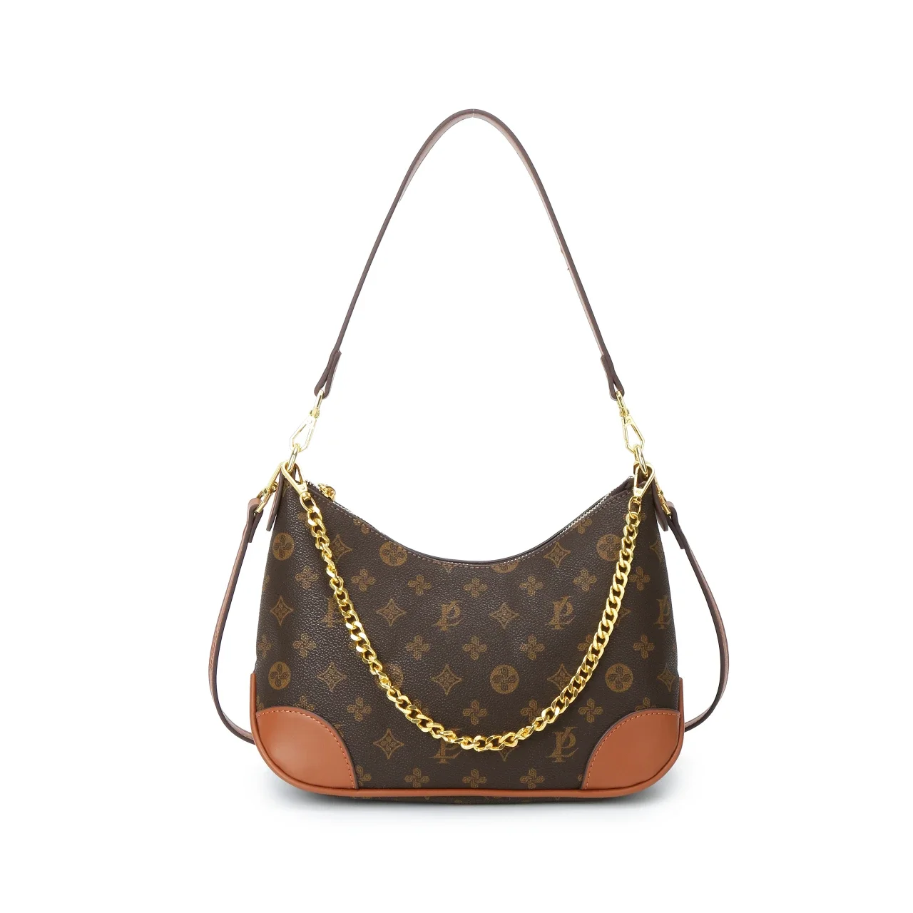 

Popular Classic Women's Handbag Leather Shoulder Bag With Gold Hardware, Luxury Designer Crossbody Purse For Women