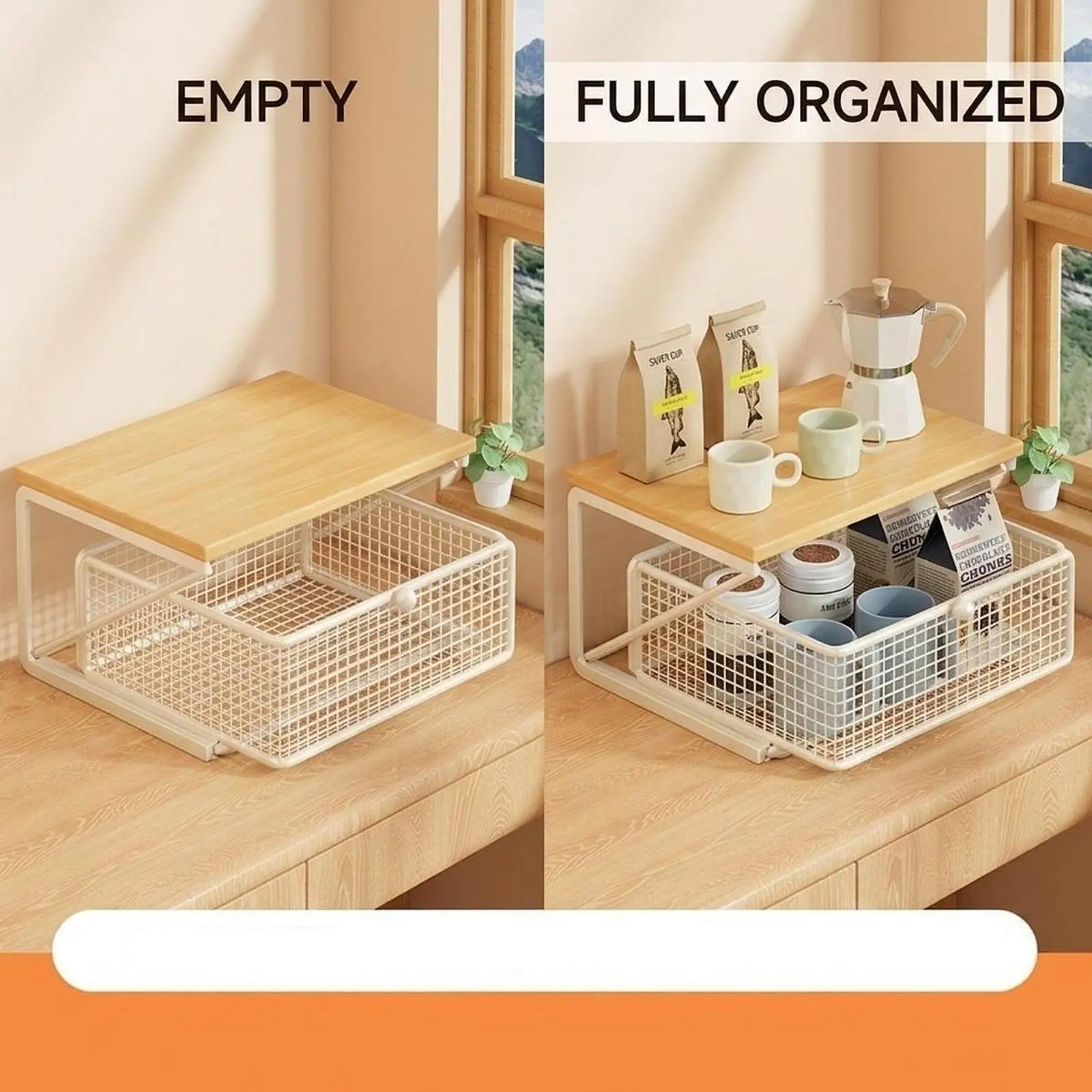 Organizador de Estación de Café para la Cocina con Cajón Suave - imagen 3