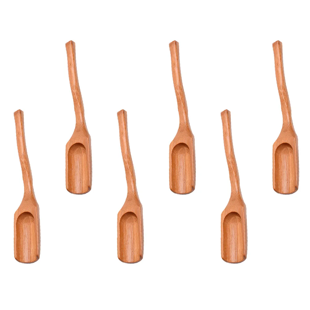 

6pcs Bamboo Tea Spoon Scoop Shovel Ergonomic Handle Loose Leaf Tools Ceremonial Utensils Home Tea House Bar Hotel Restaurant