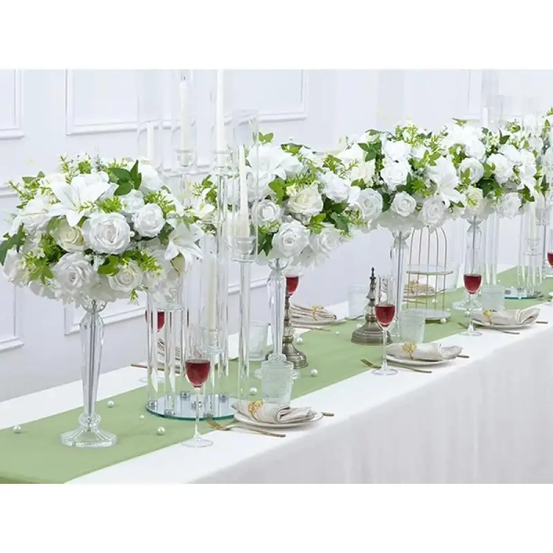 10pcs Acylic Candle Stand Decorative T-table Centerpiecs Bouquet Rack Road Guide Candle Holder For Wedding Event Decoration