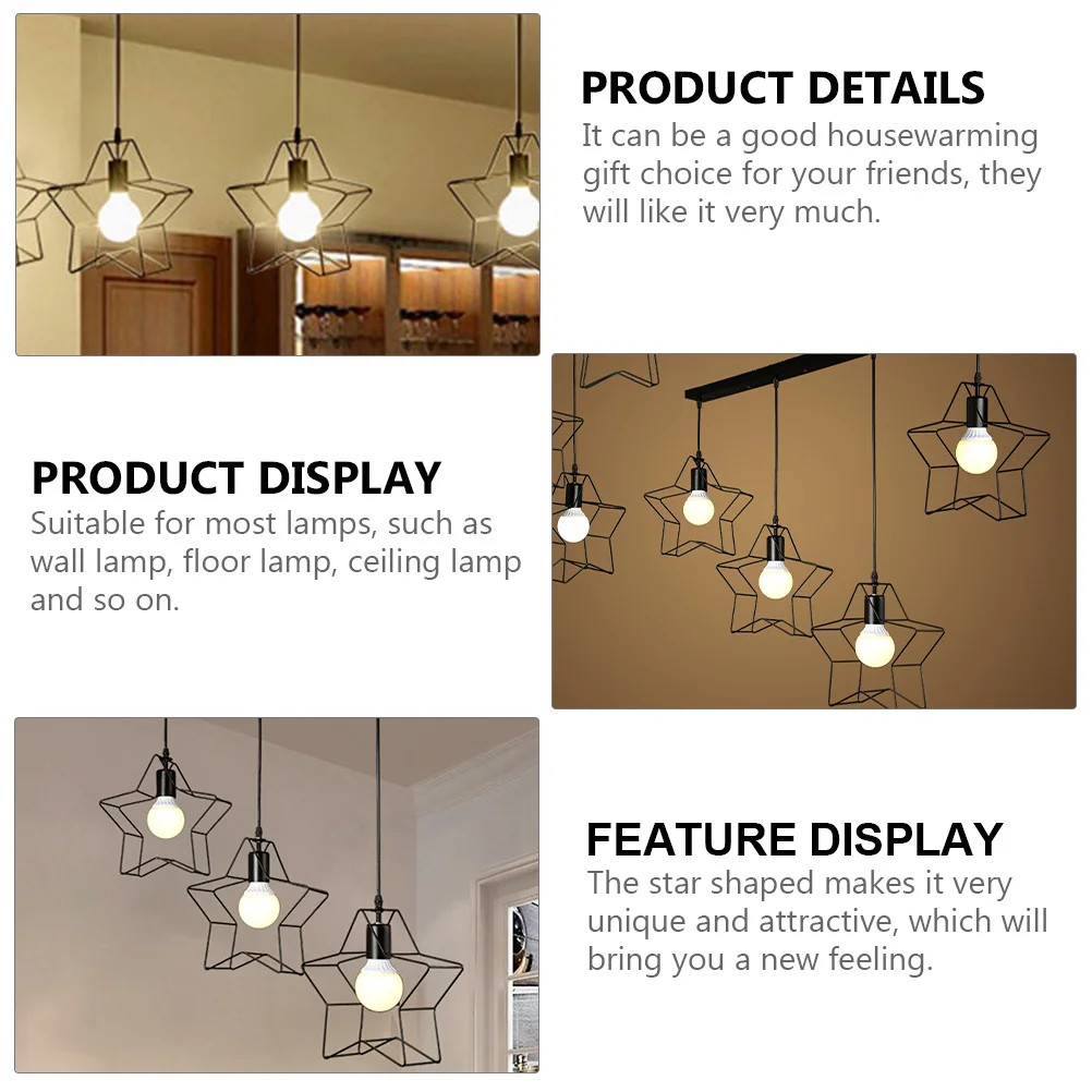 

Star Shaped Iron Art Lampshade Creative Light Shade for Wall Floor Ceiling Lamp Cover Decoration Iron Art Lampshade