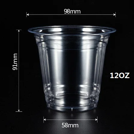 50 Sets 12/16/20/24 OZ Doorzichtige Plastic Bekers Deksels en Rietjes voor Ijskoffie Kopjes Wegwerp Smoothie Cups voor Koude Drank Gratis BPA