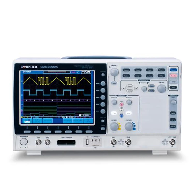 Gwinstek digital storage oscilloscope 70/100/200/300MHz bandwidth, providing 2/4 analog input channels