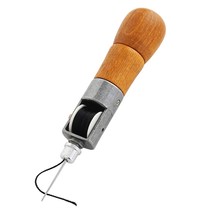 DIY Hand Sewing Machine Waxed Thread Leather Sew Tool Craft Edge Stitching Belt Strips Shoemaker Awl Lock Stitcher Needles Kit