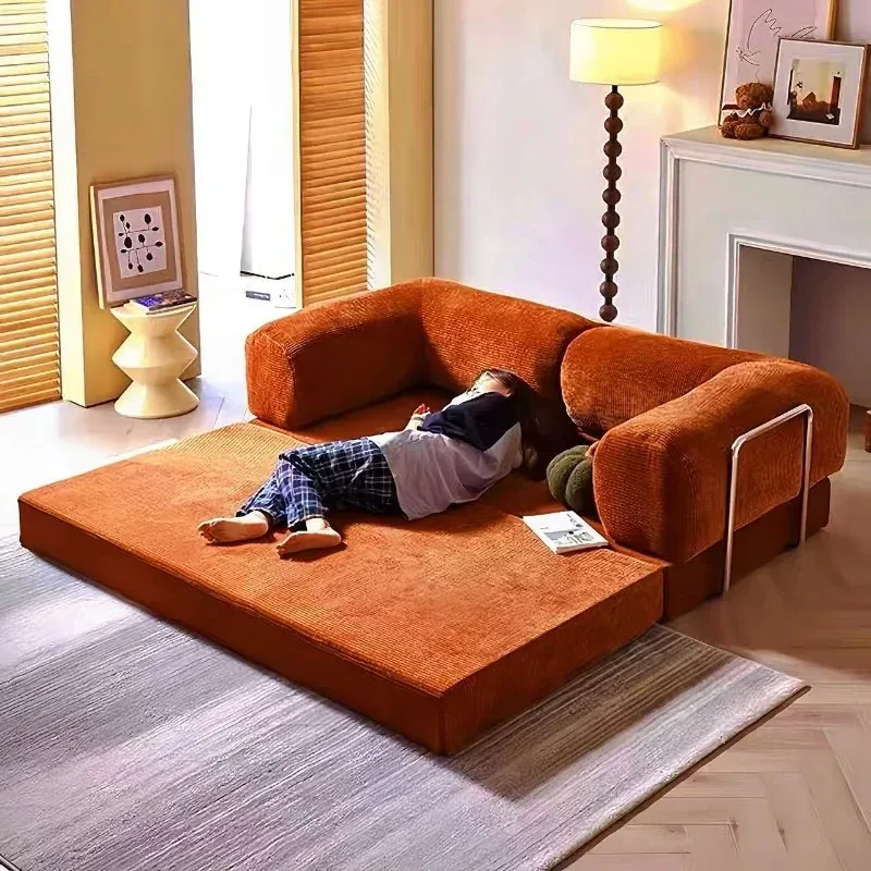 

Washable, Customizable，Italian Minimalist Retro High-end Corduroy Living Room Sofa, Compressed Sofa,Sofa Bed, Foldable,