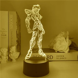 Saint Seiya-Lámpara de noche 3D, lámpara LED de Anime, caballeros del zodiaco, luz nocturna, decoración de dormitorio para niños, figura de acción, regalo de Manga