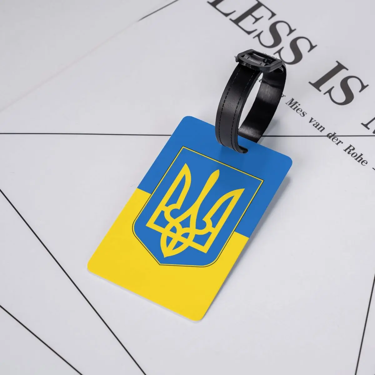 Custom Flag Of Ukraine Luggage Tag for Travel Suitcase Patriotic Privacy Cover ID Label