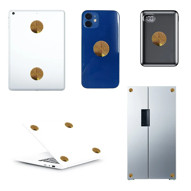 Universal Radiation Stickers Mobile Phone Anti-Radiation Metal Sticker for PC Laptop IPad EMF Protection Sticker