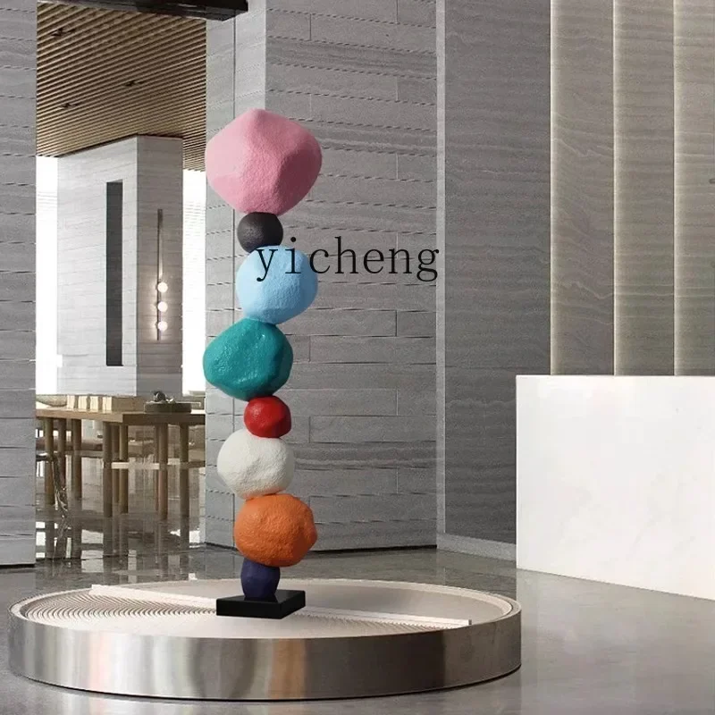 B1 Modern Simple Abstract Color Stone Sculpture Creative Home Living Room Floor Decoration Ornament