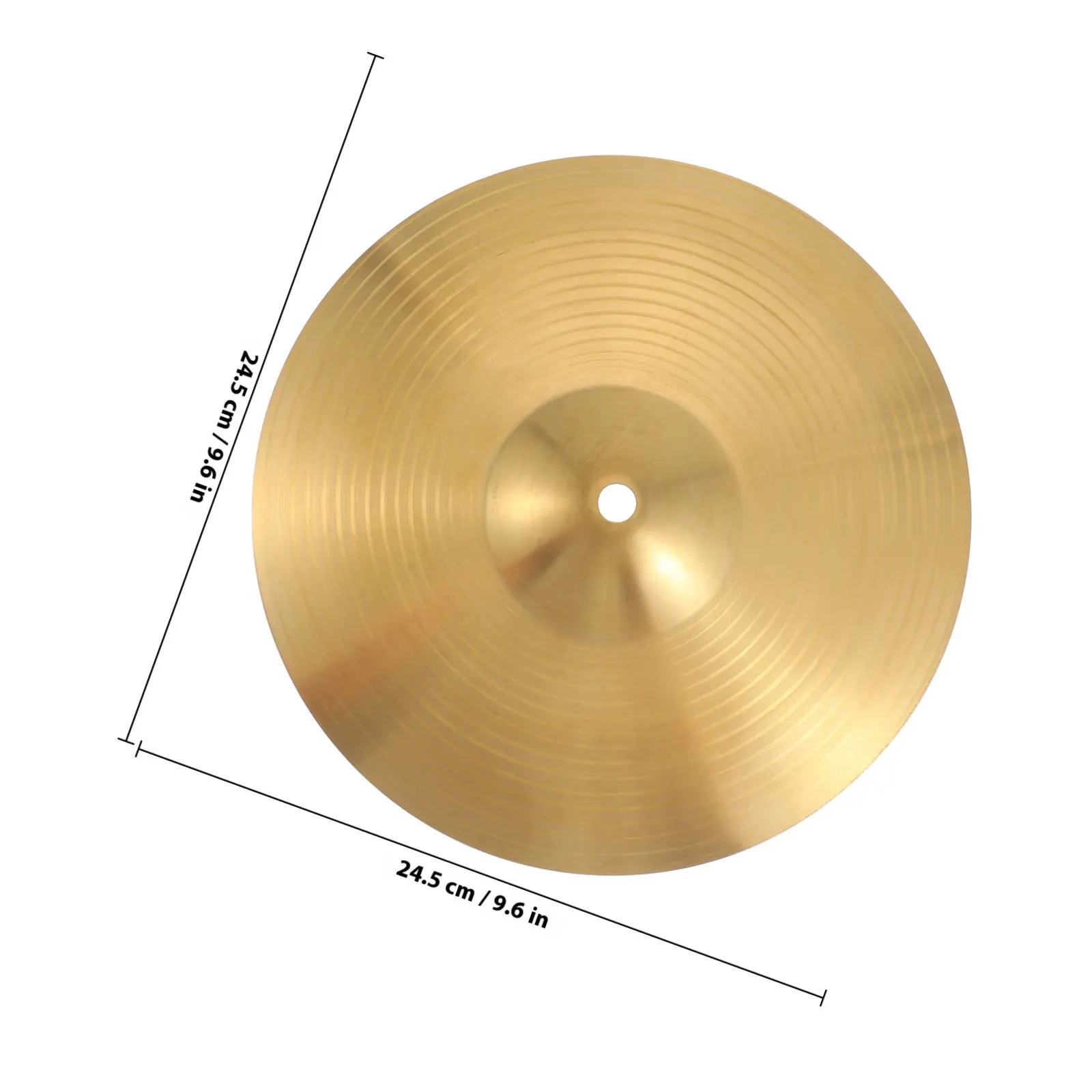10 Inch Brass Jazz Drum Cymbal High Hardness Crash Ride Hi-Hat Ideal for Beginner Student Professional Percussion view 5