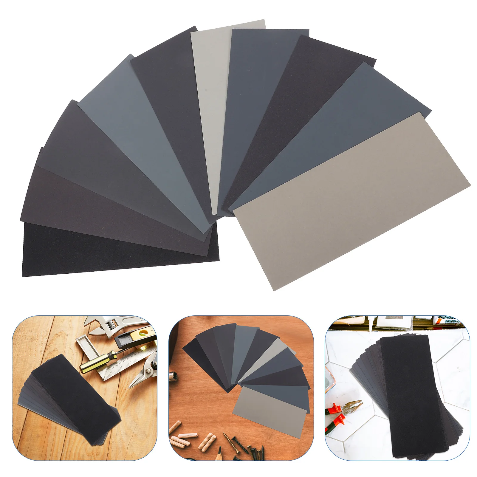 

102pcs Water Sandpaper Sheet Multi-Use Fine Grit Sandpapers For Wood Metal Polishing Grinding Lightweight Wet Dry Sanding Pads