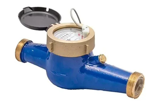 NPT Multi Jet Water Meter with Pulse Output, Brass Body - Not for Potable Water